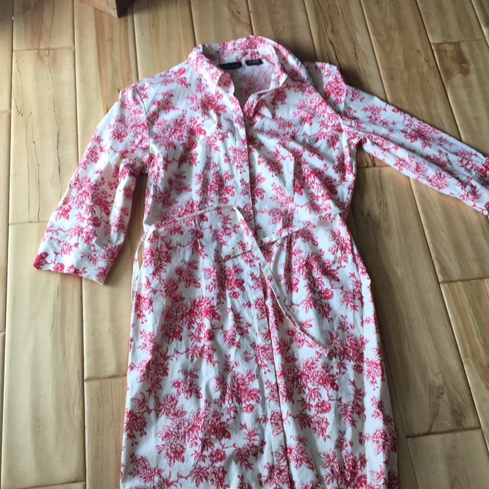 Moda shirtdress antique looking floral pattern 8